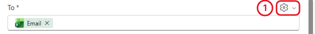 The settings gear above the right end of the To field