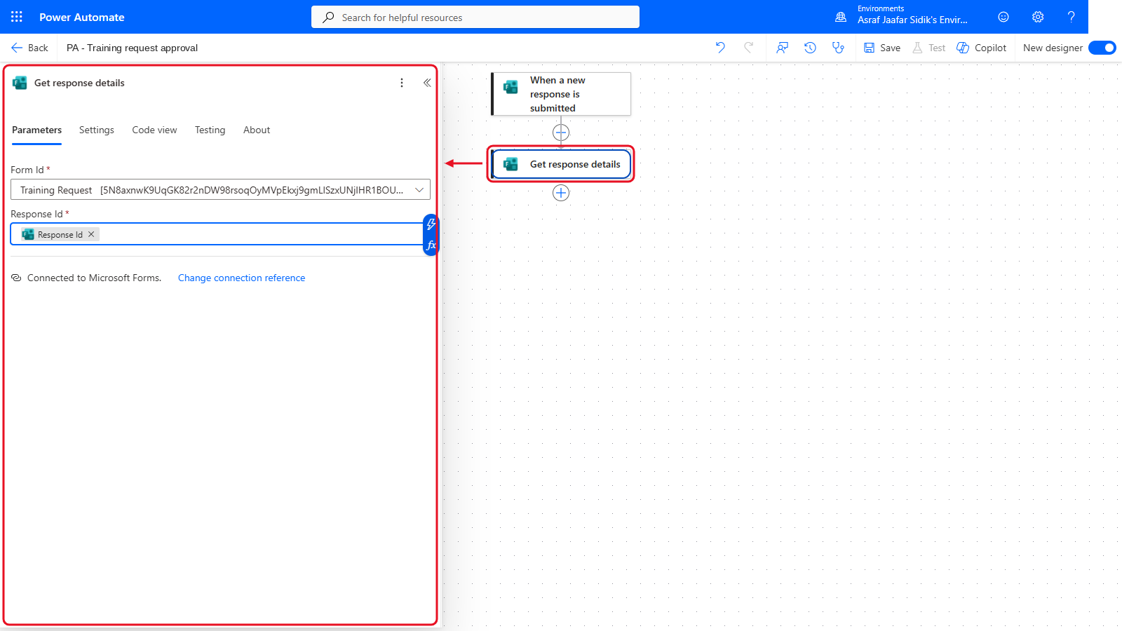 Your flow so far after 6.4: the settings panel on the left and the canvas on the right