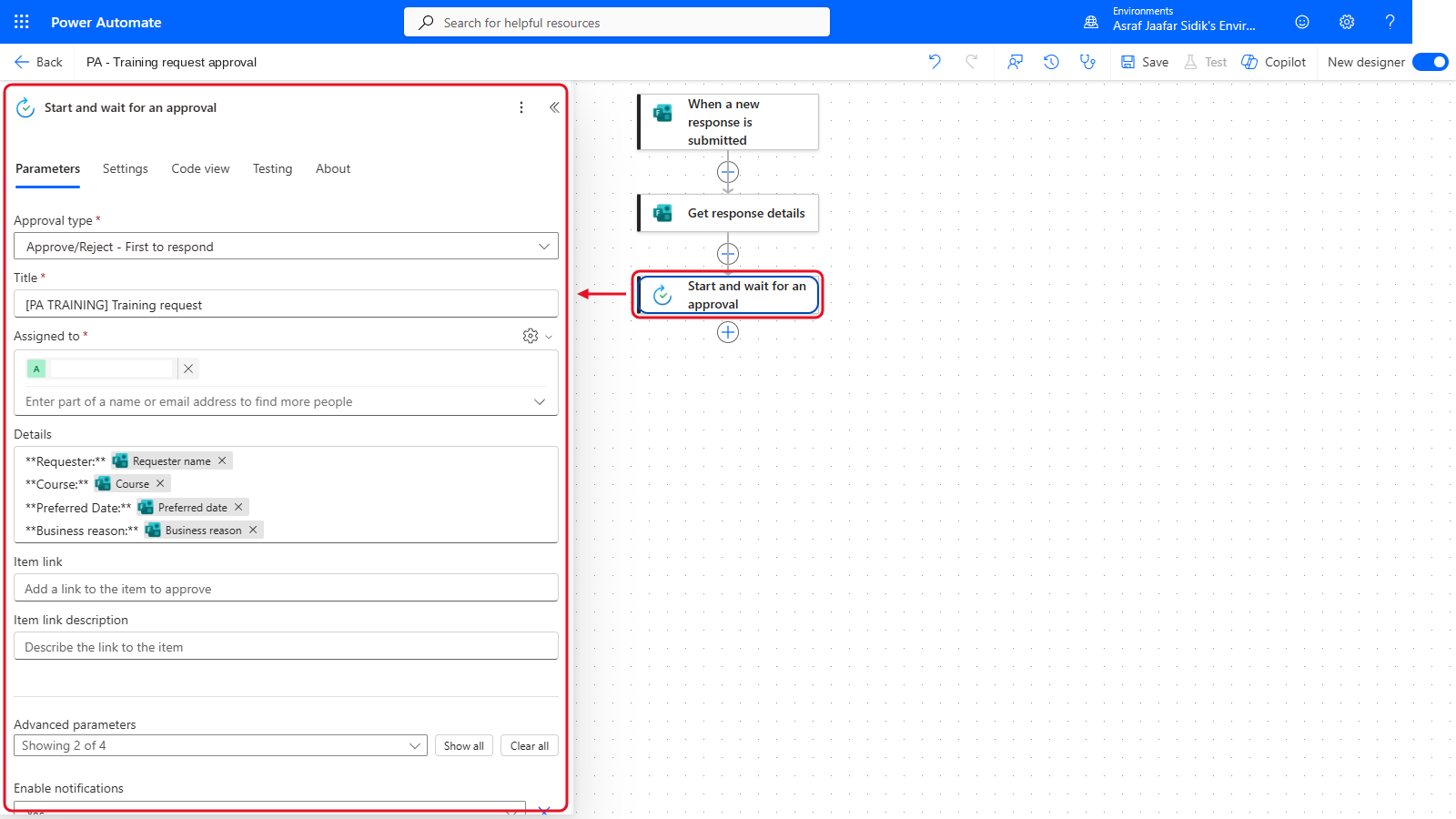 Your flow so far after 6.5: the settings panel on the left and the canvas on the right