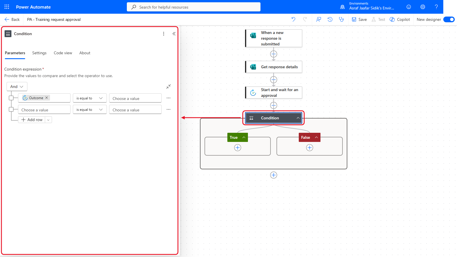 Your flow so far after 6.6: the settings panel on the left and the canvas on the right